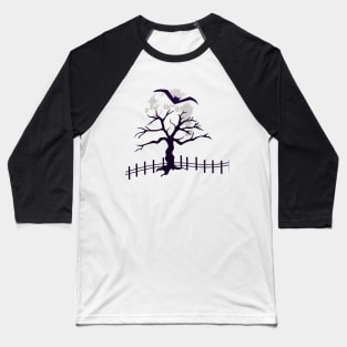 tribal cypress tree root silhouette tattoo Baseball T-Shirt